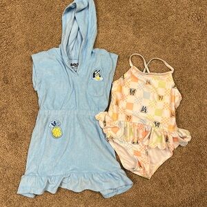 Toddler girls 4T swimsuit and coverup